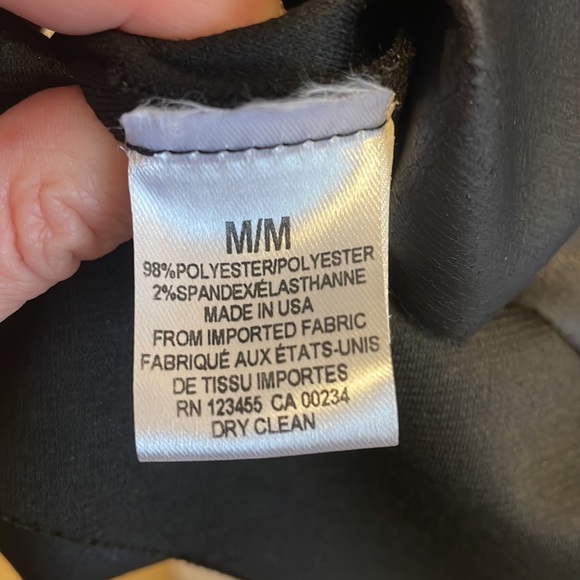 DESIGN LAB L&T - Faux leather black short sleeved dress - NWT - Picture 4 of 5